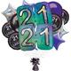 Premium Finally 21 Birthday Foil Balloon Bouquet with Balloon Weight, 13pc